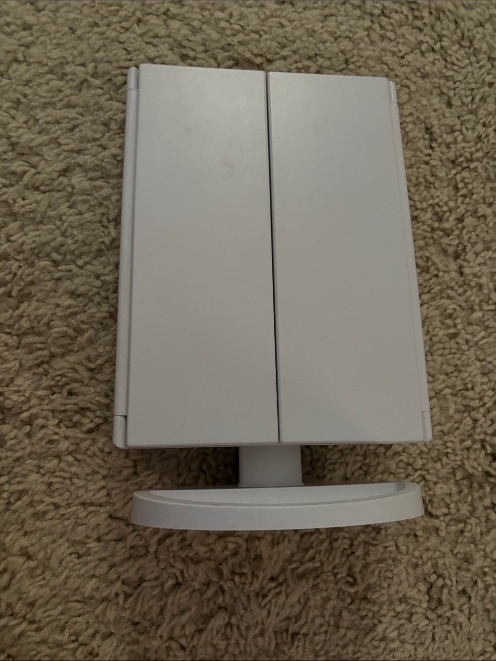 Absolutely Lush White Folding Vanity Mirror